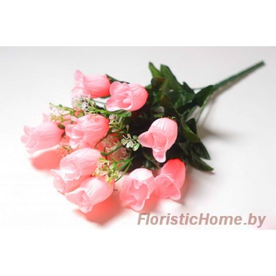 БУКЕТ ЦВЕТОВ Розы с мелкими вставками, h 50 см, ярко-розовый
