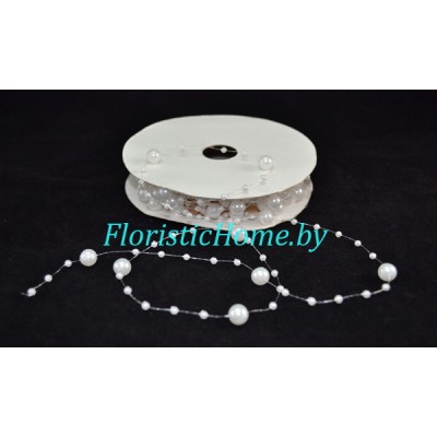 БУСИНА металлиз.на леске, 1 м, d 0,8 см, , 0 - в ассортименте