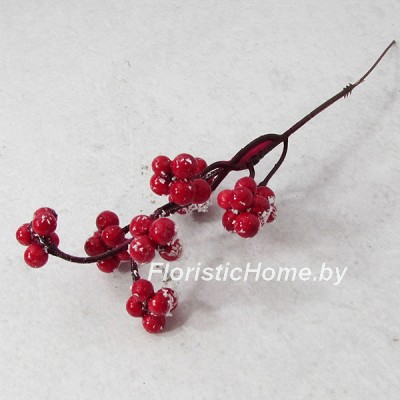 Гроздь ягод мелких в снегу, d 0,7 мм х L 20 см , 0 - в ассортименте