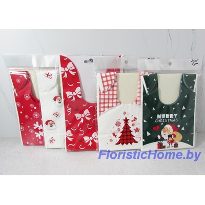 ПАКЕТ "Новый год", , с завязками 29 см х 18 см х 7 см, 10 шт. в уп., 0 - в ассортименте