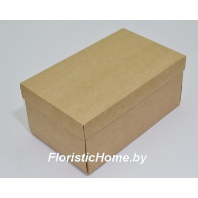 КОРОБКА   35 см х 25 см х 14 см, "Крафт"  с крафт дном