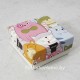 КОРОБКА   6 см х 6 см х 3 см, "Коты с рыбкой" c белым дном