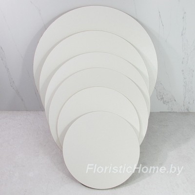 ПОДЛОЖКА ДЛЯ ТОРТА круглая картон 1,5 мм, d 16 см, 0 - в ассортименте
