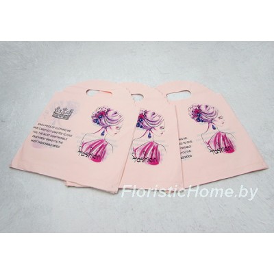 ПАКЕТ п/э"Принт" 25 шт, Выруб.ручка, 13 см х 21 см, 0 - в ассортименте