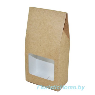 КРАФТ КОРОБКА eco TeaBox с окном, L 9,2 х 18 см х h 5 см, 0 - в ассортименте