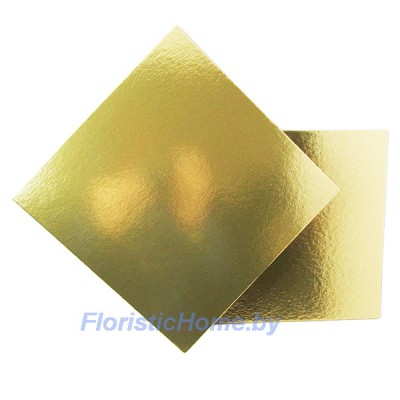 ПОДЛОЖКА ДЛЯ ТОРТА квадратная картон 1,5 мм, d 24 х 24 см, 0 - в ассортименте