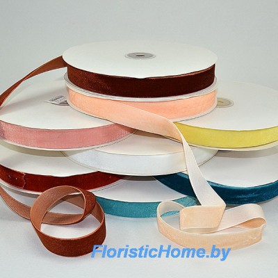 ЛЕНТА декор., бархатная, h 3,8 см  х 1 м, 0 - в ассортименте