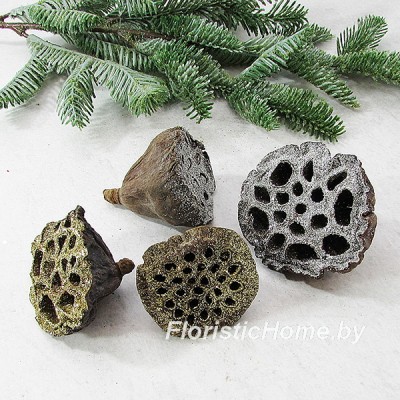 ЛОТОС, 1 шт.в глиттере, d 4-6 см, 0 - в ассортименте