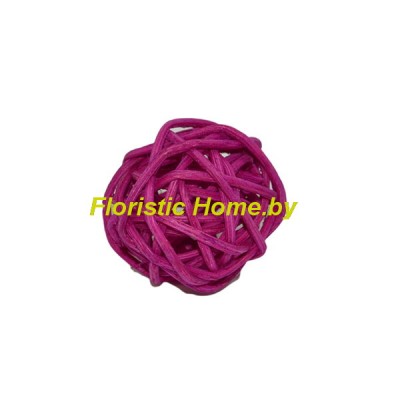 Ротанговый шар, d 3 см, пурпурный