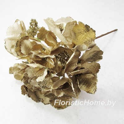 ДЕКОР Гортензия в глиттере, 1 шт., d 16 см х L 38 см, 0 - в ассортименте