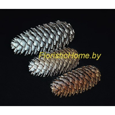 ШИШКА, Ели 1 шт.в блестках, разноразмерная, 0 - в ассортименте