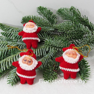 ДЕКОР Набор " Дед Мороз ", 3 шт., L 5 см, 0 - в ассортименте