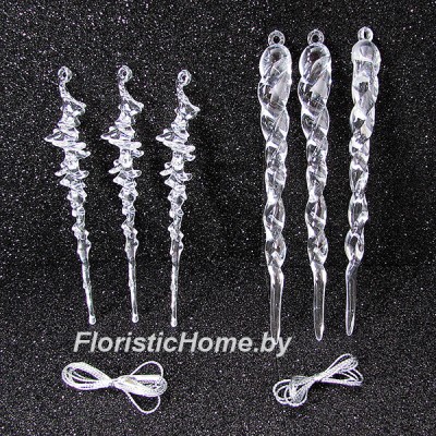 ДЕКОР НГ Акрил. украшения, 3 шт. (6,0), разноразмерные, 0 - в ассортименте